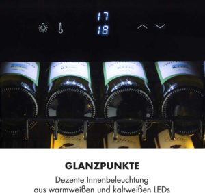Klarstein-Bellevine-deux-39-Flex-Zwei-Zonen-Wein-Kühlschrank-Erlebnis